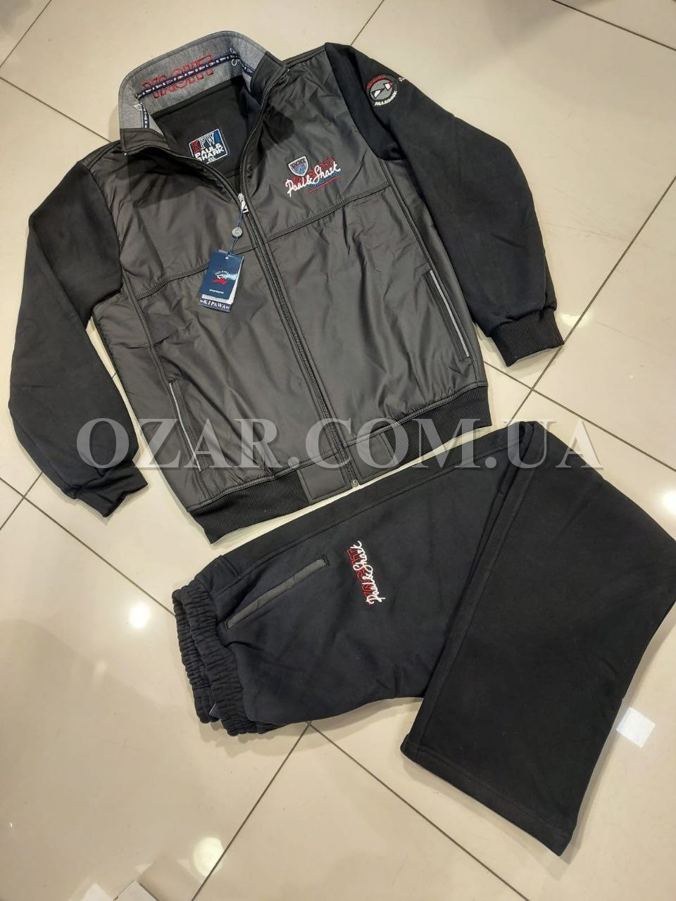 Утеплённый Мужской Спортивный Костюм Paul&Shark (Большие размеры)