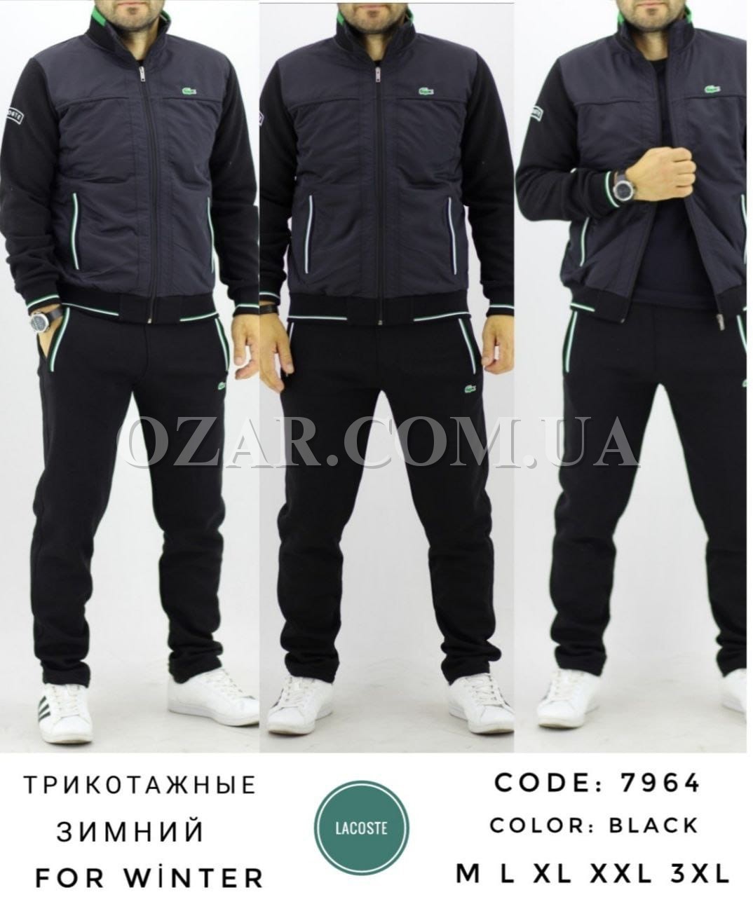 Утеплённый Мужской Спортивный Костюм Lacoste