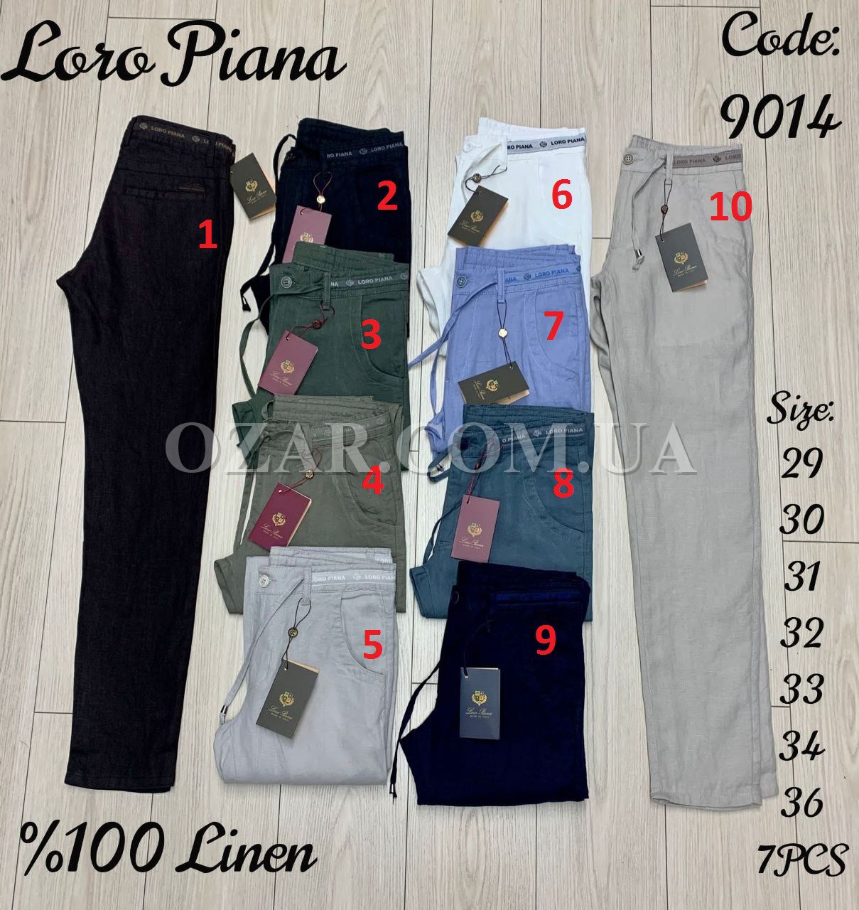 Мужские Льняные Джинсы Loro Piana  (длина 34)